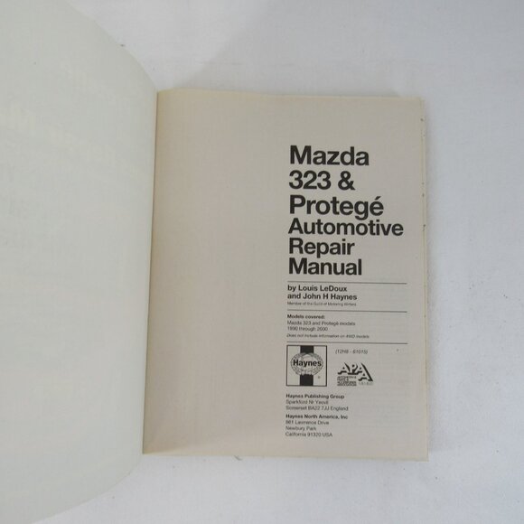 Haynes 61015 Mazda 323 & Protege 1990 thru 2000 Repair Manual - Picture 3 of 8
